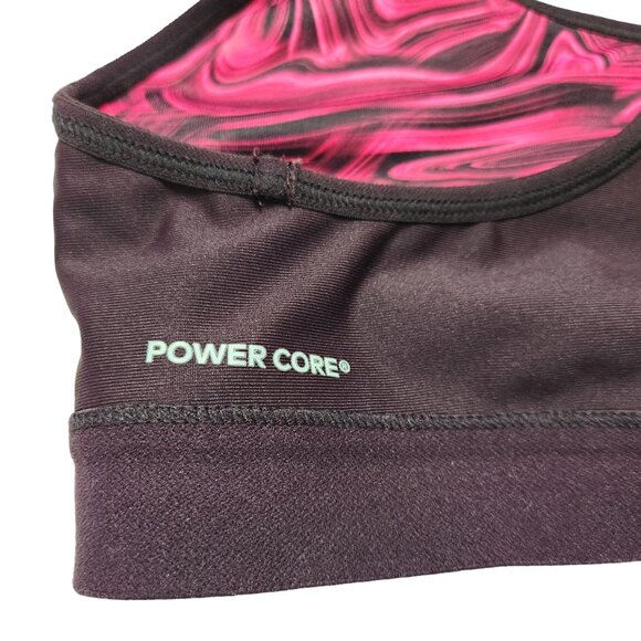 Champion Power Core Racerback Sports Bra Reversible Pink Marble to Brown Size M - Picture 6 of 12